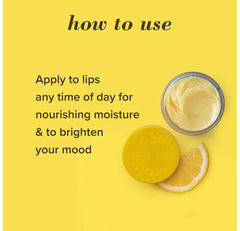Burt's Bees applying Lemon Sorbet on lips for instant moisture and subtle shine