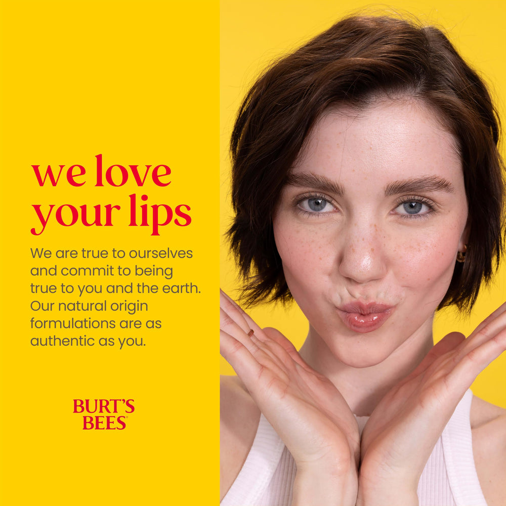 Burt's Bees lifestyle outdoor on park bench illustrating everyday use convenience