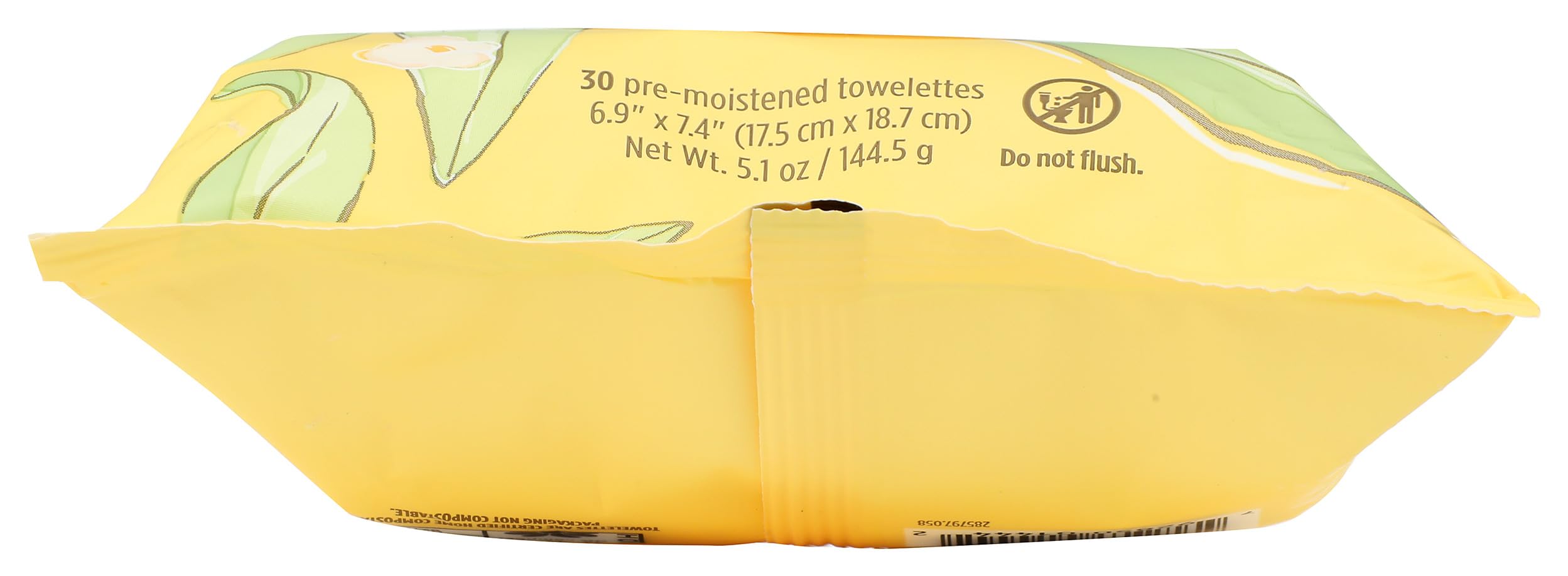 Burt's Bees towelettes in a travel bag for on-the-go refreshment