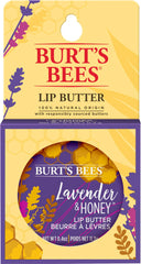 Burt's Bees tin front view showing label and portability benefit