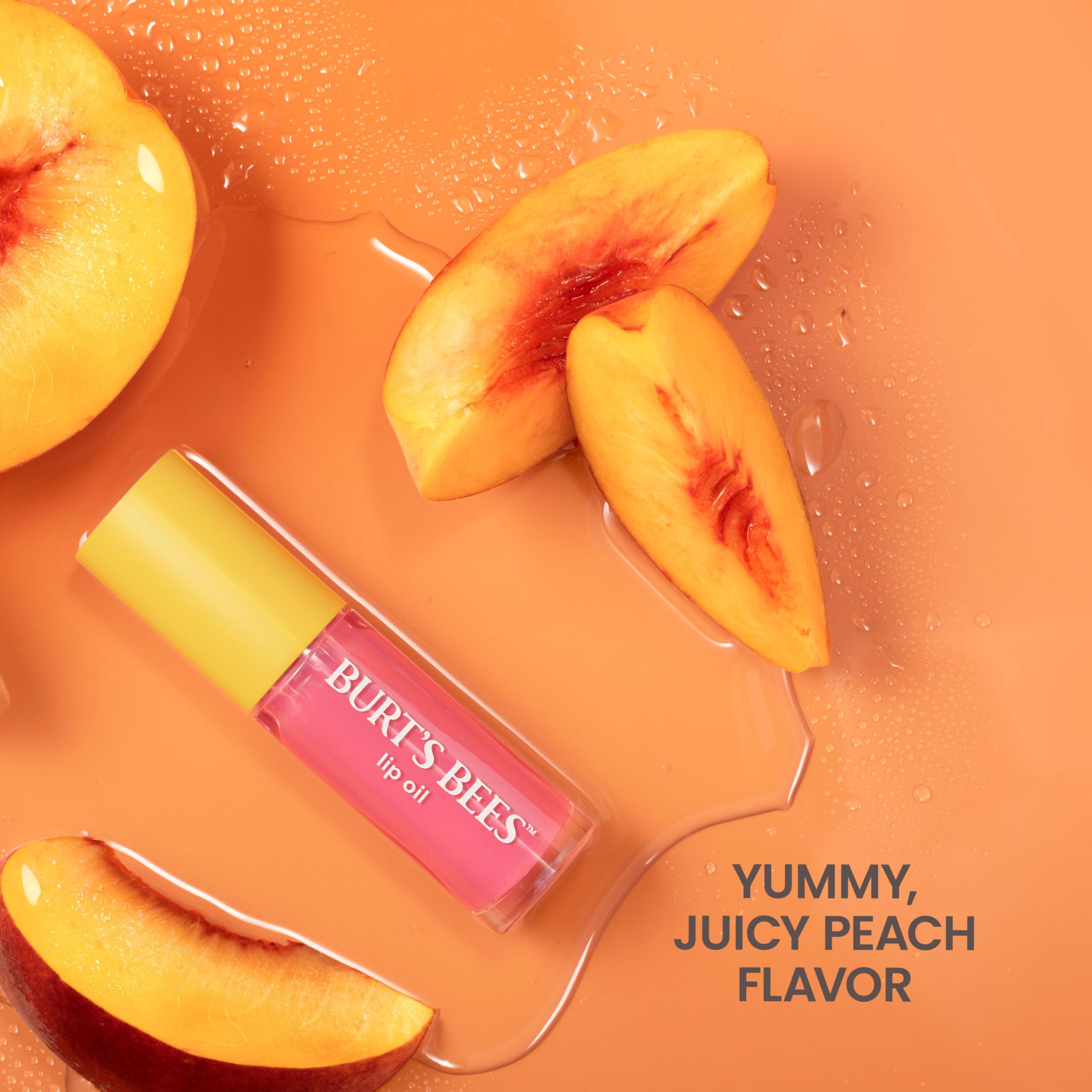 Burt's Bees open tube and cap detail emphasizing plush applicator