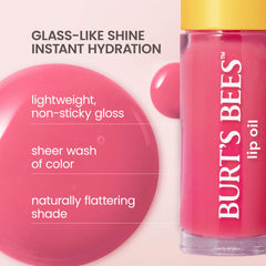 Burt's Bees oil texture swatched on skin showing non-sticky hydration