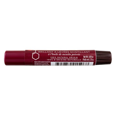 Burt's Bees Lip Shimmer held in hand to show small 0.09 oz size and travel convenience