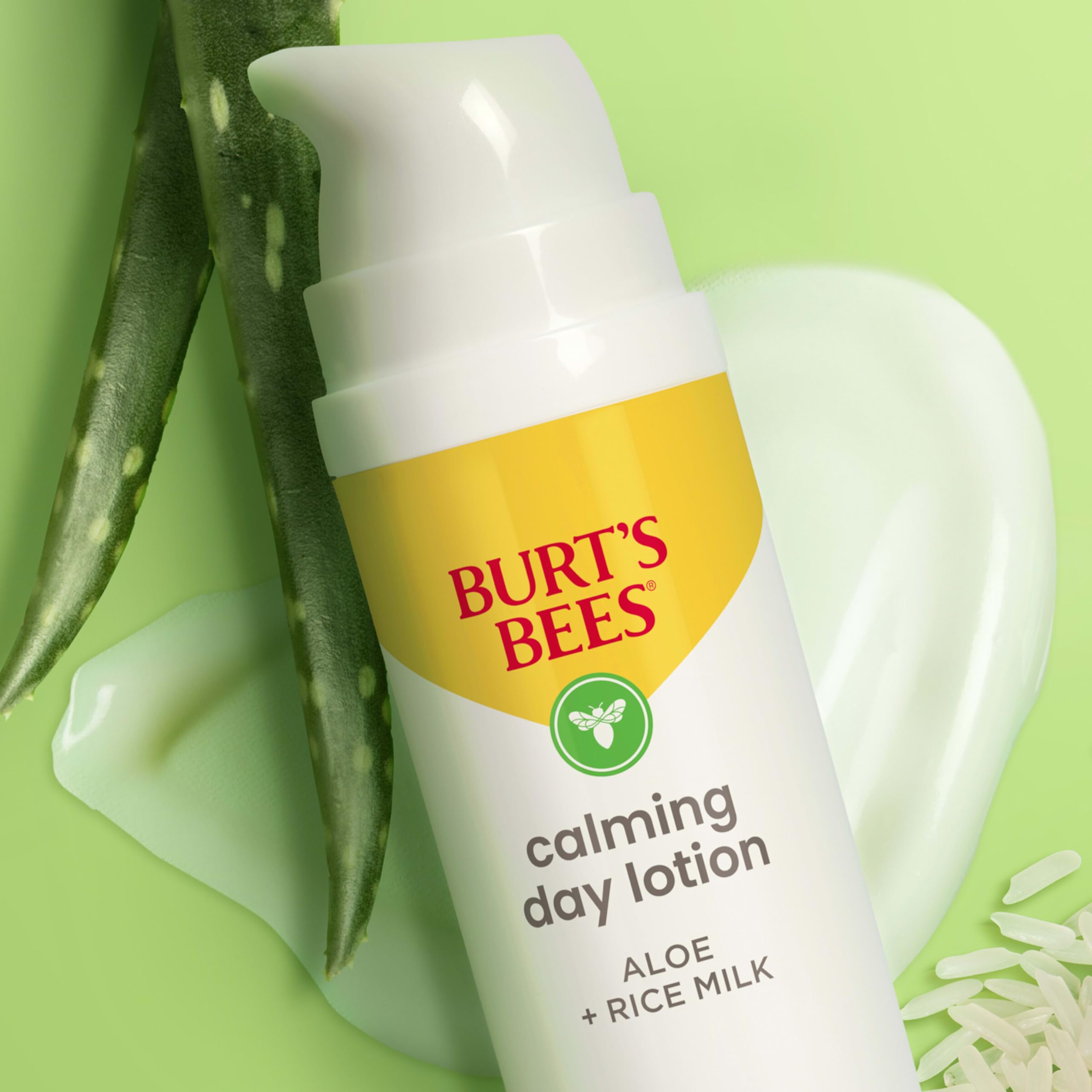 Burt's Bees lotion on bathroom shelf styled to suggest daily routine convenience