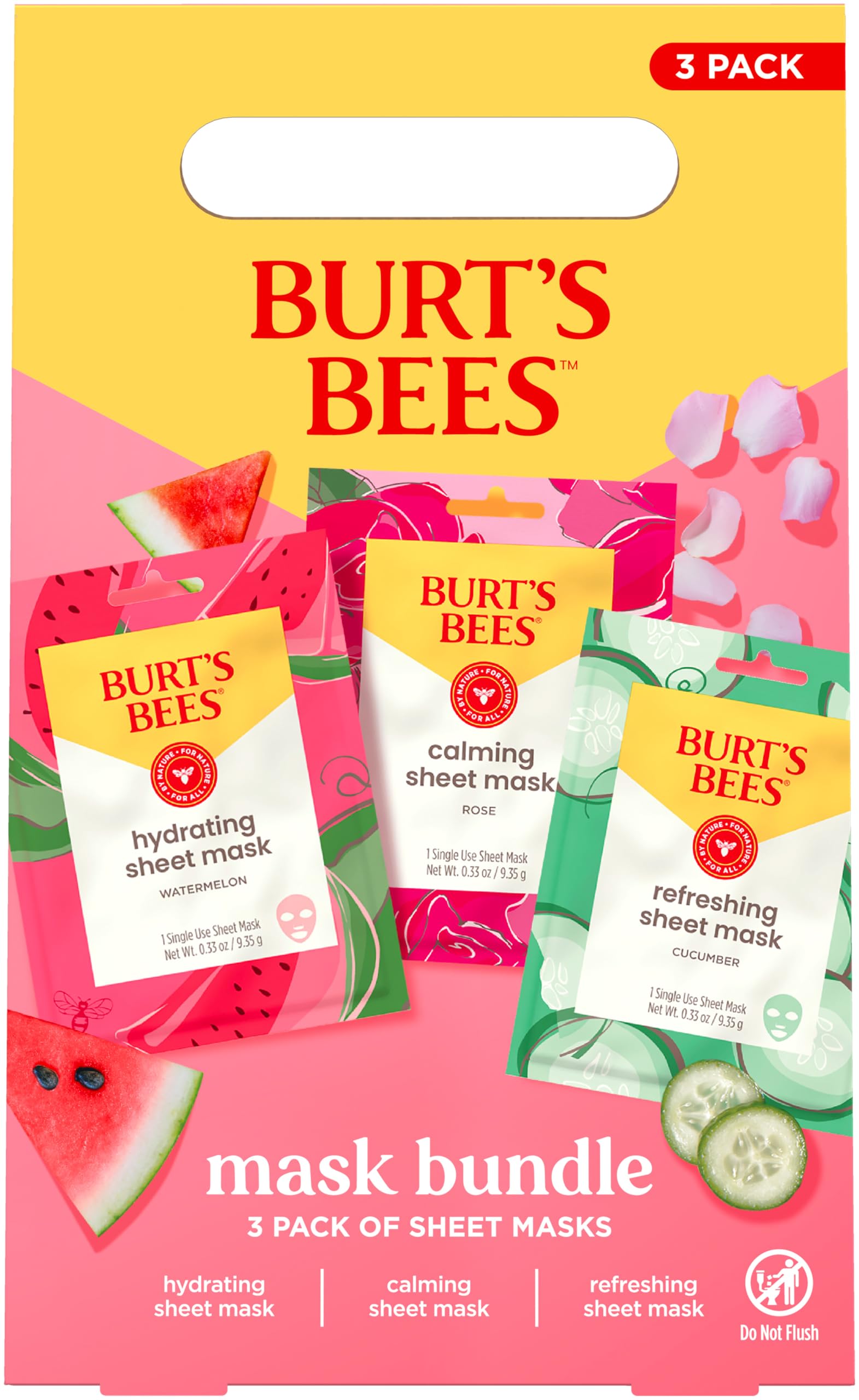 Burt's Bees mask in use on face demonstrating easy five-minute application benefit