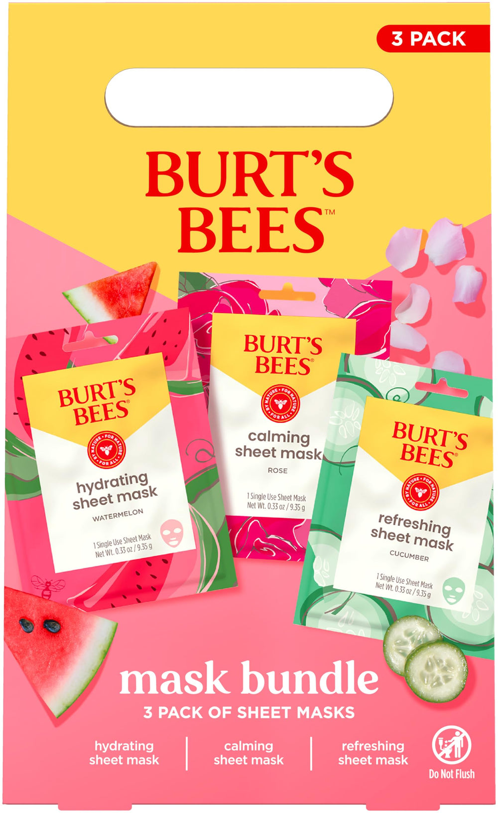 Burt's Bees mask in use on face demonstrating easy five-minute application benefit
