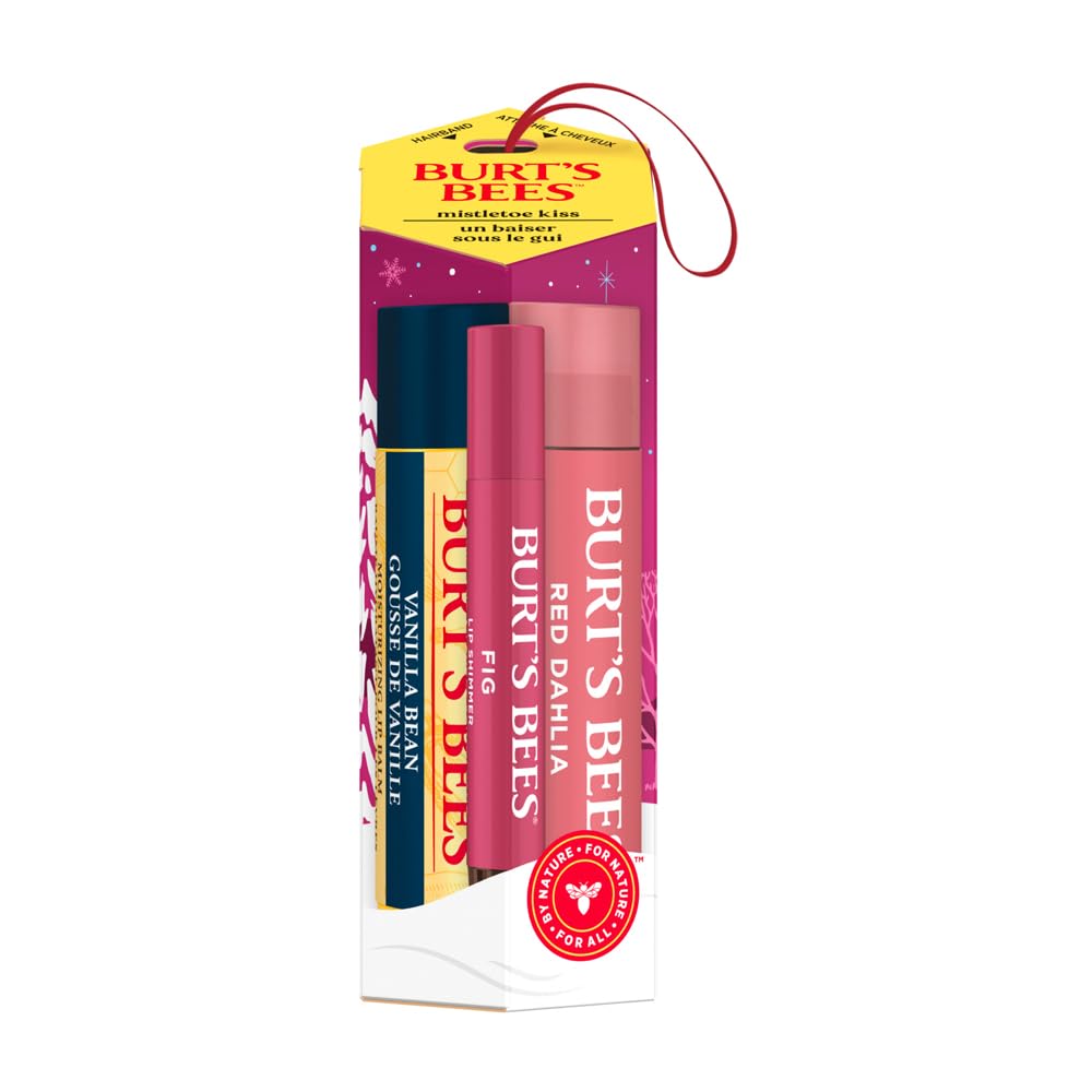 Burt's Bees front packaging showing festive red box and easy gifting benefit