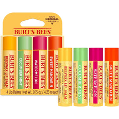 Burt's Bees tube peeking from purse for portable lip care anytime