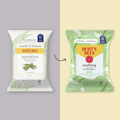 Burt's Bees open resealable pouch with visible 30-count wipes