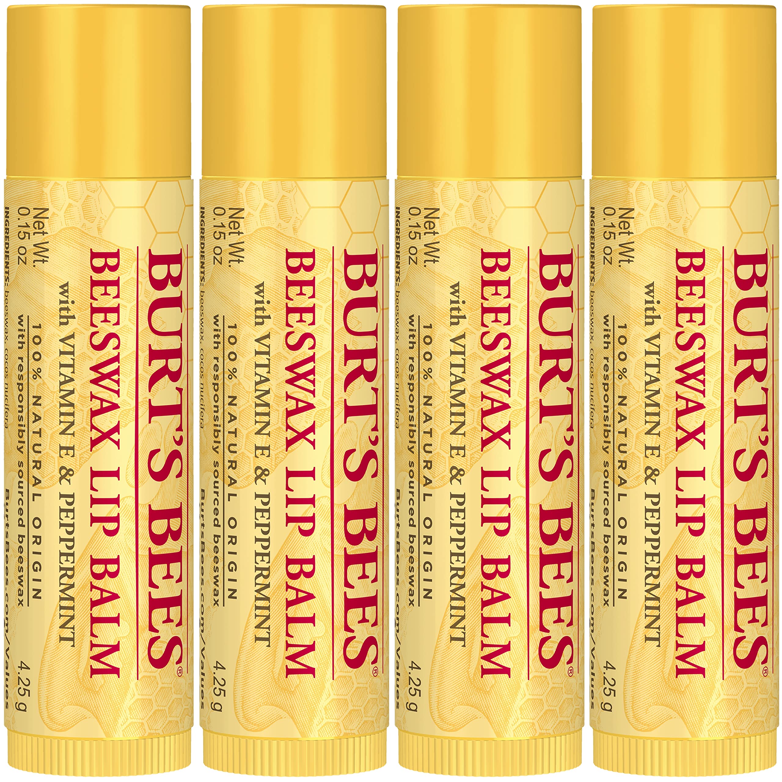 Burt's Bees open tube showing balm texture for smooth lip application