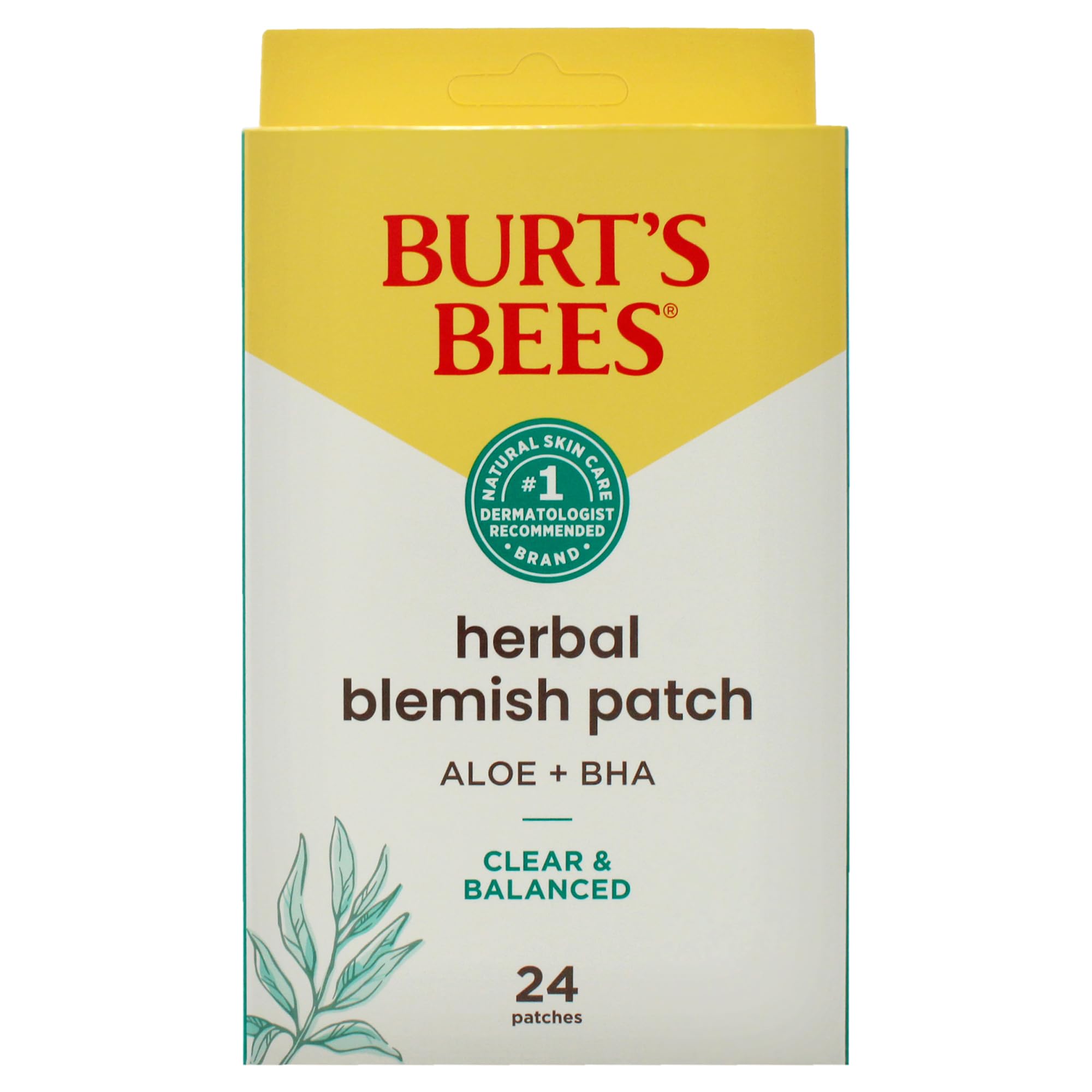 Burt's Bees patch under light makeup in lifestyle setting — blends with routine