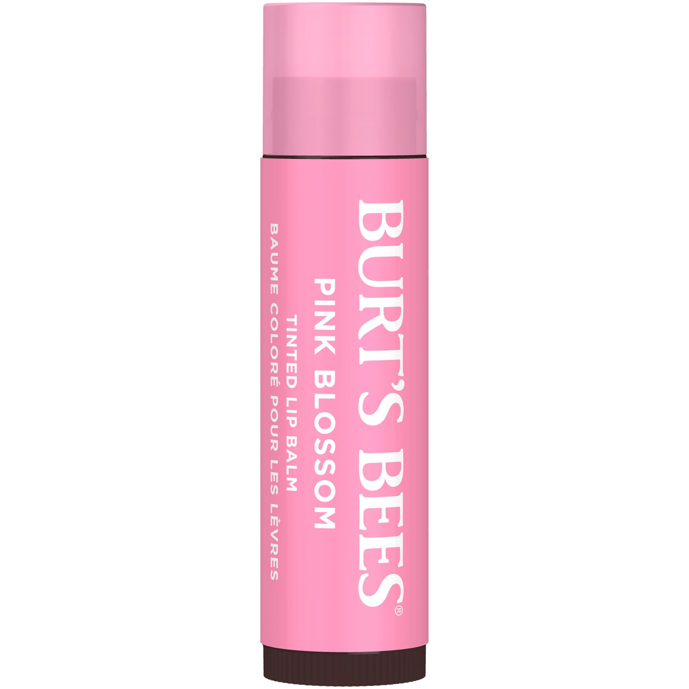 Burt's Bees twist-up balm closeup revealing smooth bullet and easy application