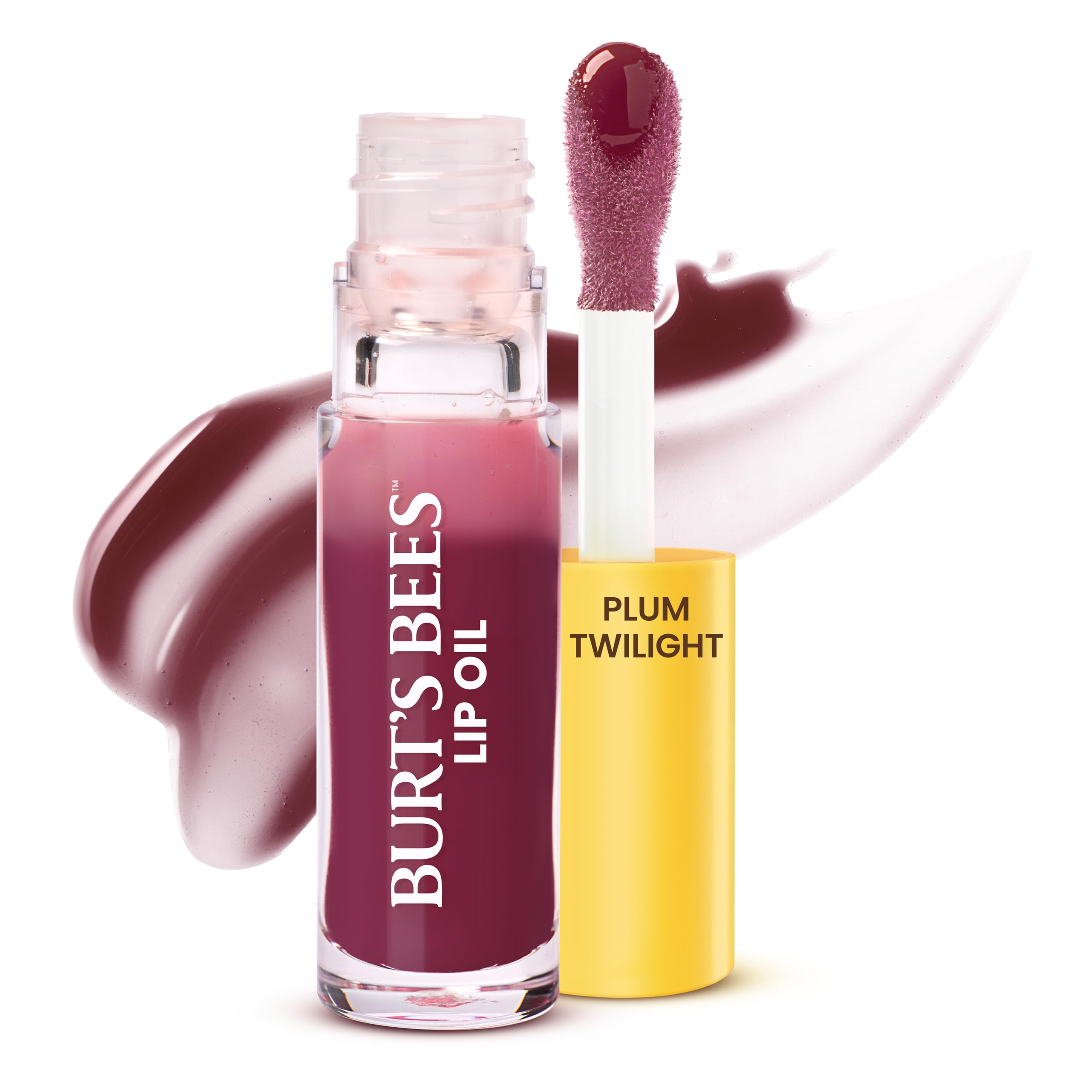 Burt's Bees front packaging showing Plum Twilight and glossy hydration benefits