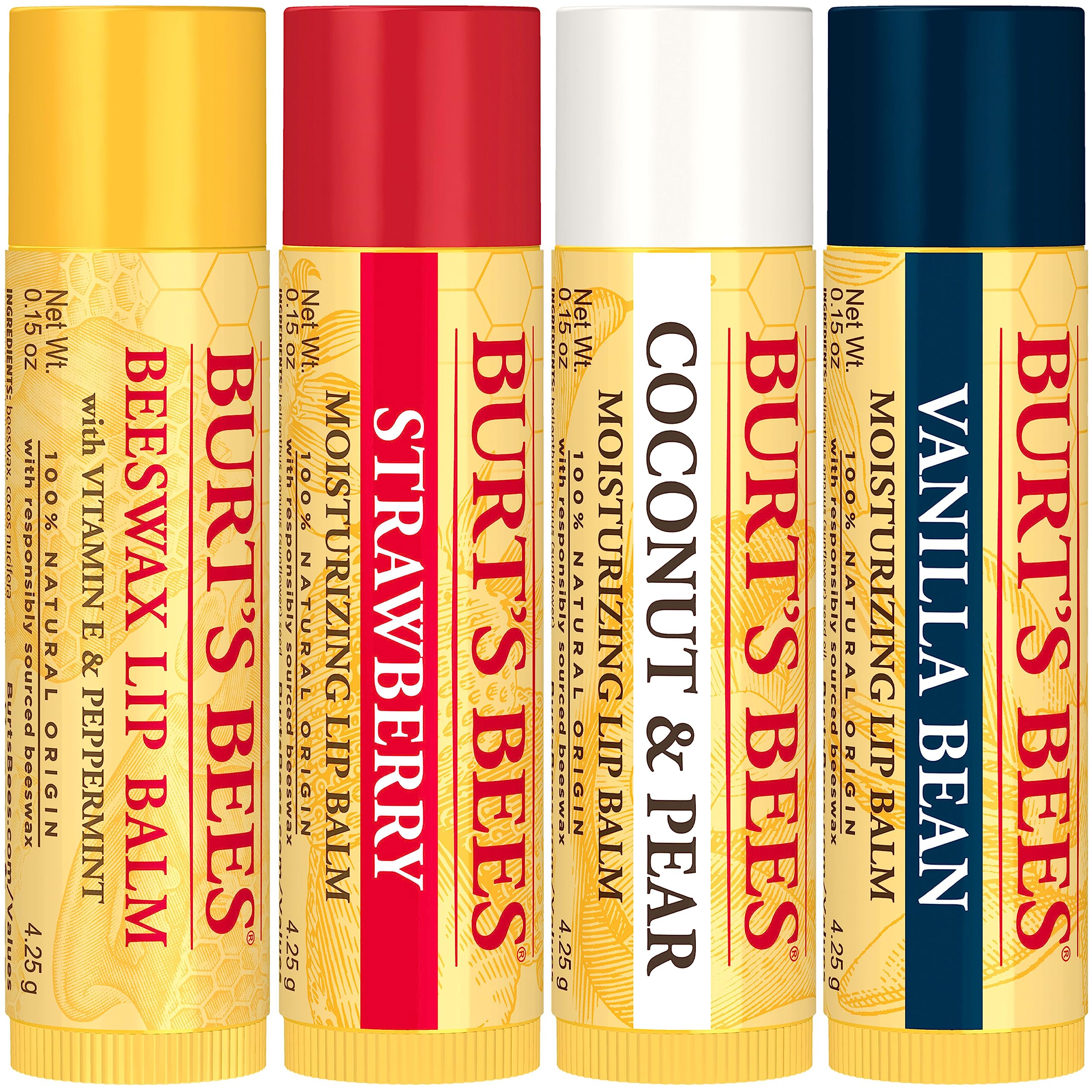 Burt's Bees three tubes tucked in pocket demonstrating on-the-go convenience