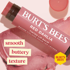 Burt's Bees flatlay with red theme showing coordinated kit components benefit