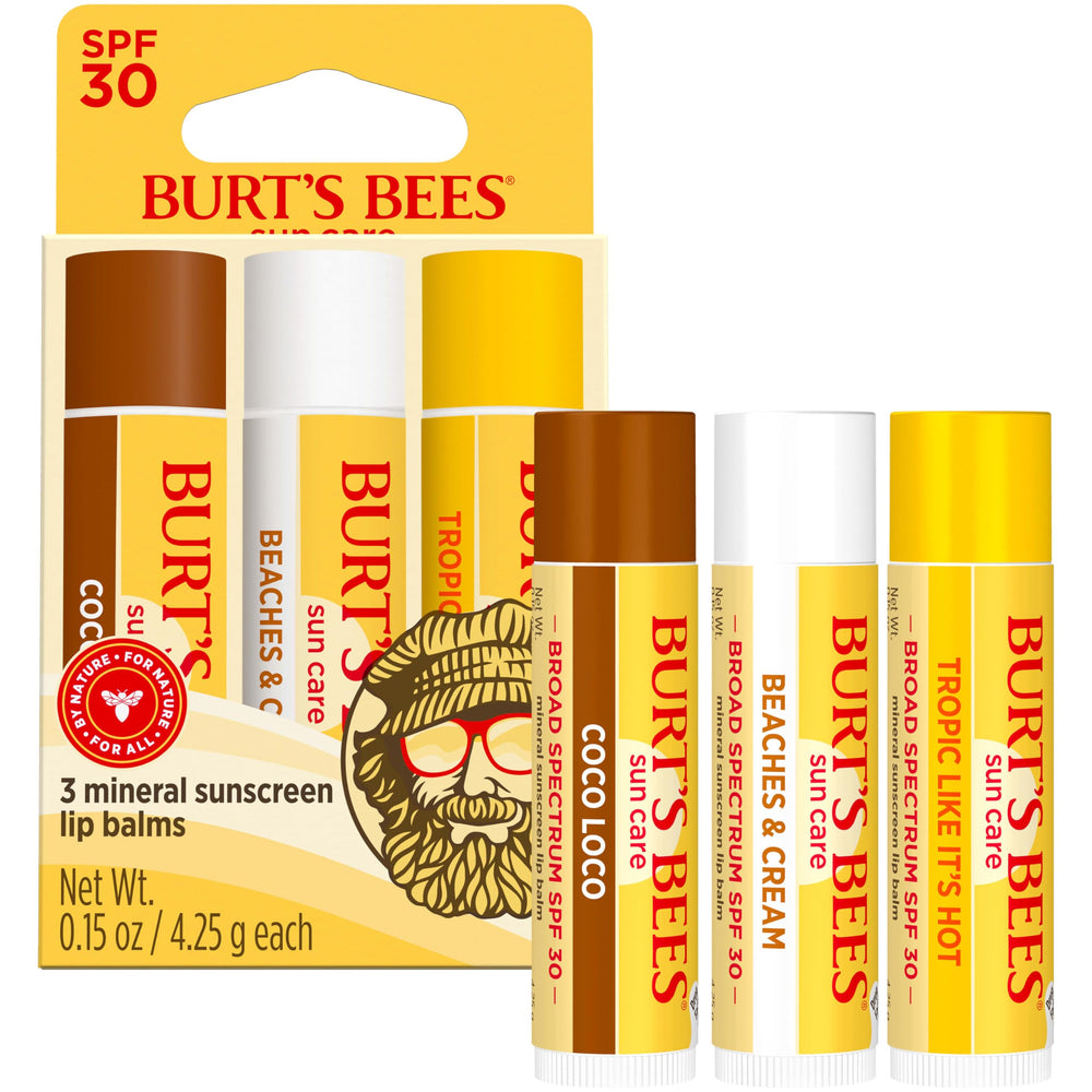 Burt's Bees cruelty-free and eco icons showing reef-friendly and clean-ingredient benefit