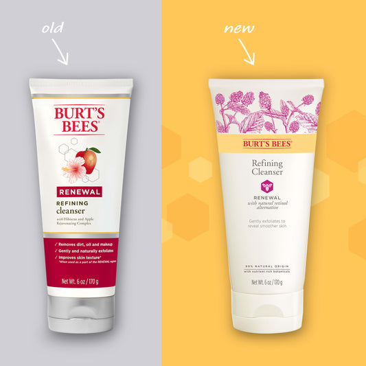 Burt's Bees dispenser with cleanser being squeezed, easy application