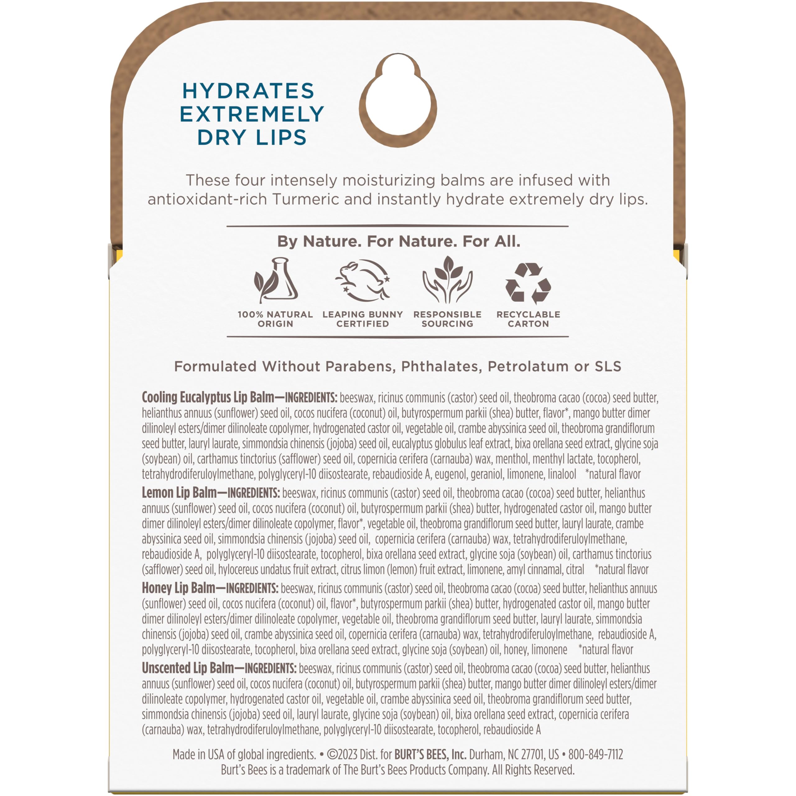Burt's Bees balm applied to lips in lifestyle scene offering visible smoothing
