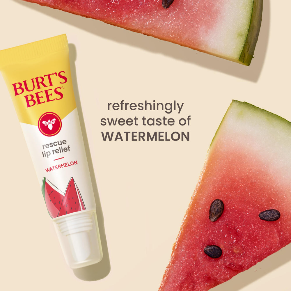 Burt's Bees tube tucked inside purse showing on-the-go lip care convenience