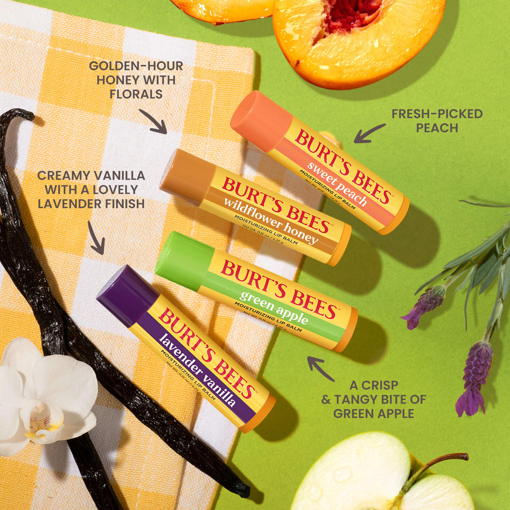Burt's Bees beeswax ingredient display communicating responsibility and nourishment