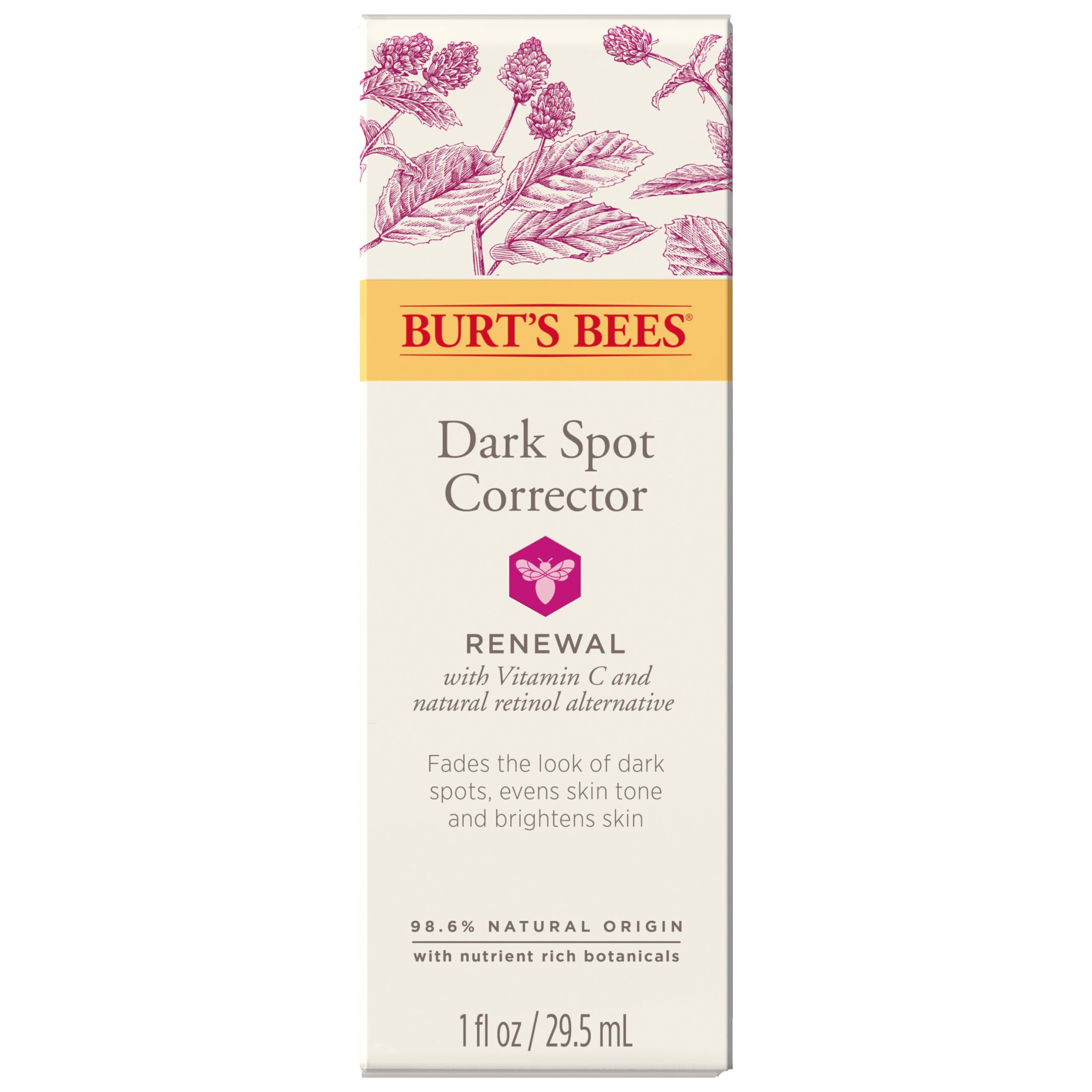 Burt's Bees front bottle view showing product and clear benefits