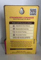 Burt's Bees close-up label showing ingredients and clean formulation benefits