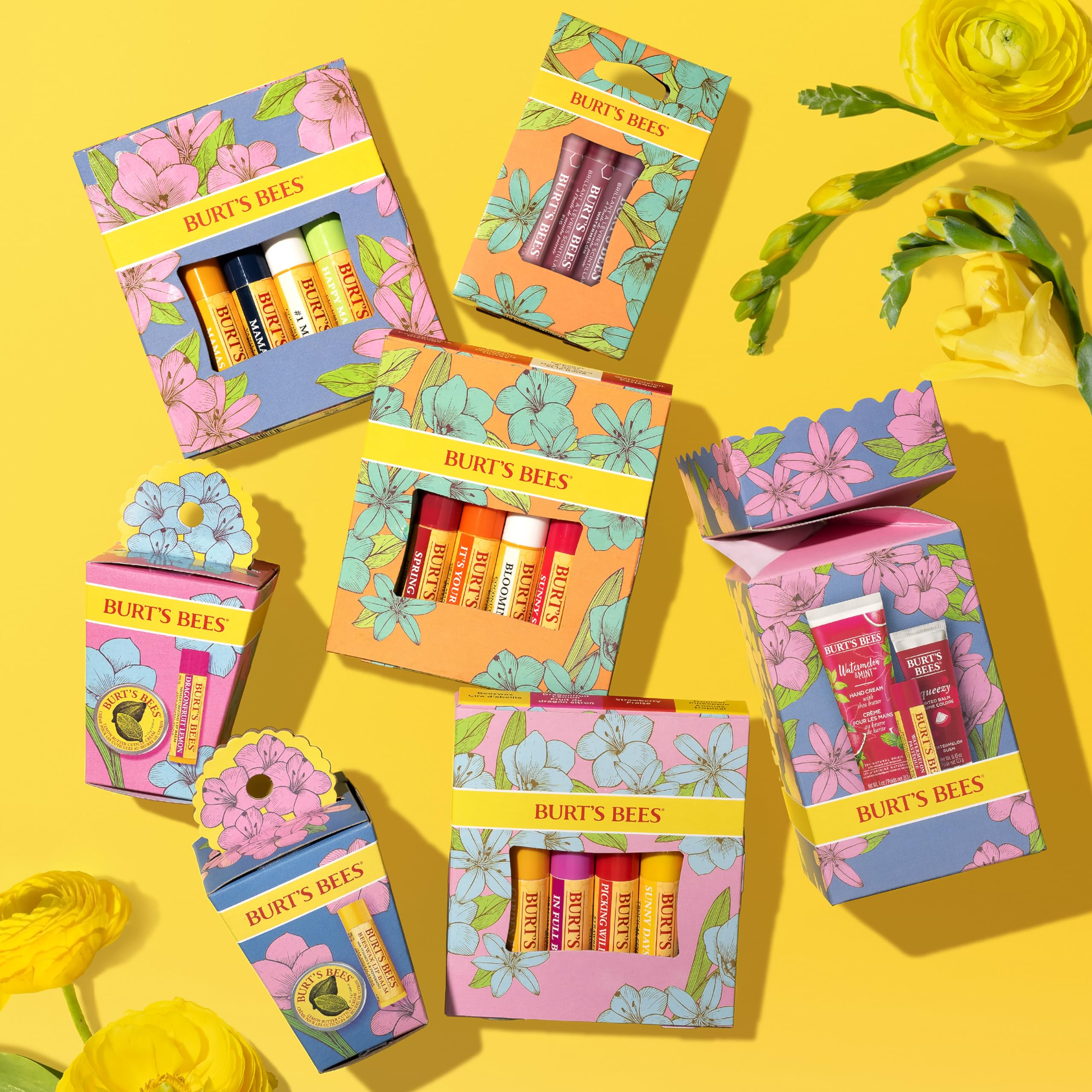 Burt's Bees Strawberry balm texture swiped on skin demonstrating moisturizing finish