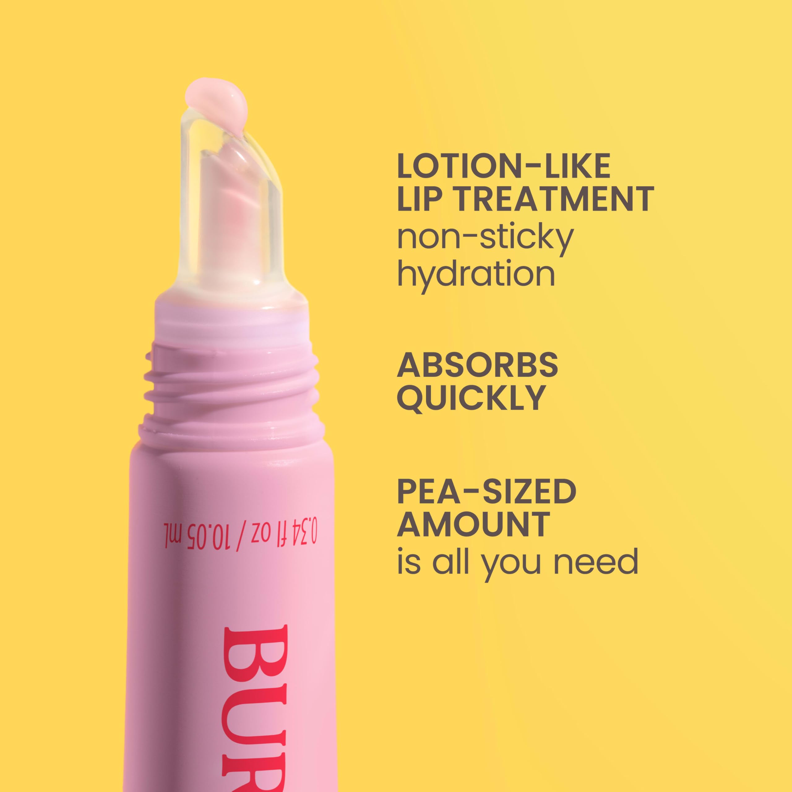 Burt's Bees with jojoba and almond visuals highlighting nourishing benefit