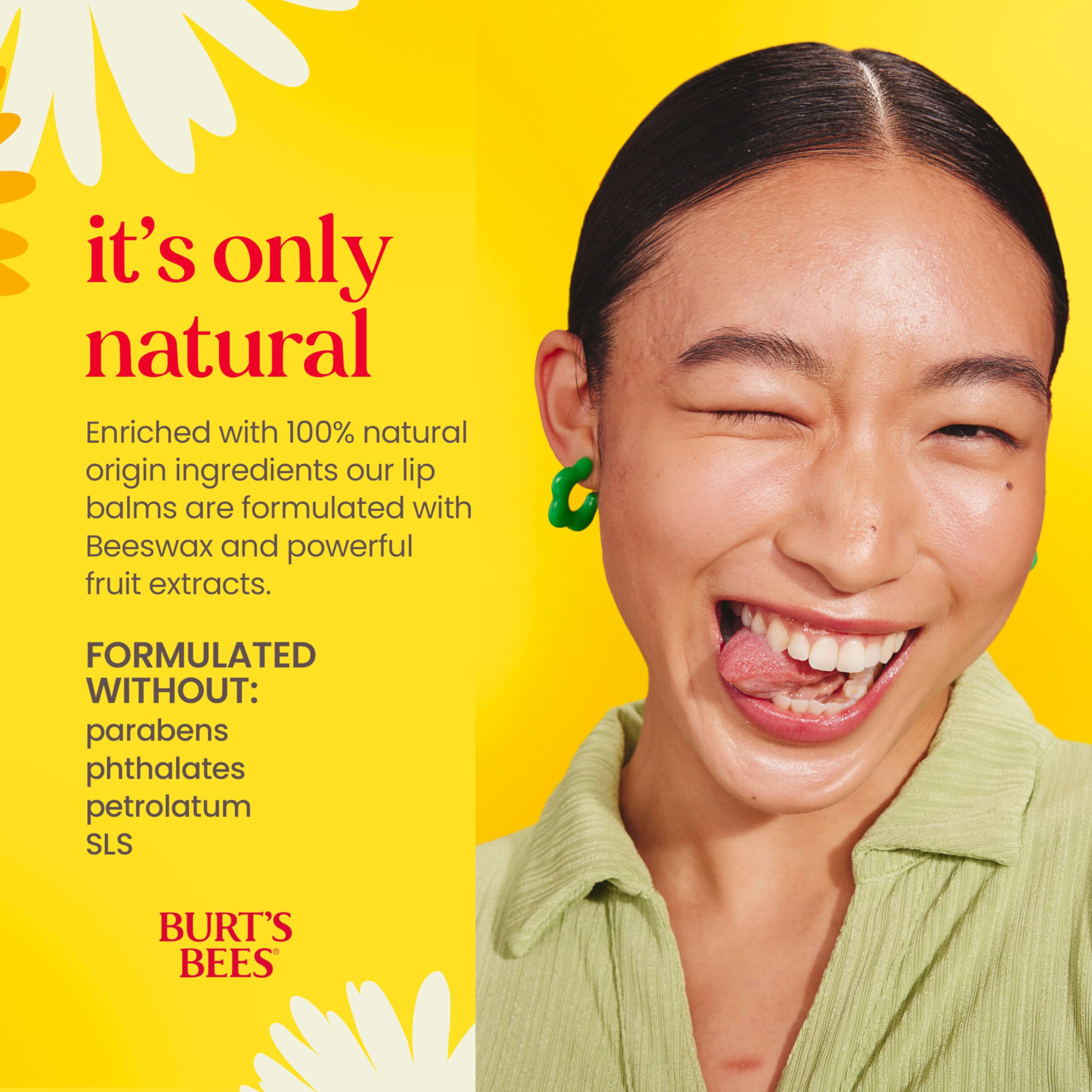 Burt's Bees balm texture close-up showing beeswax sheen for long-lasting moisture