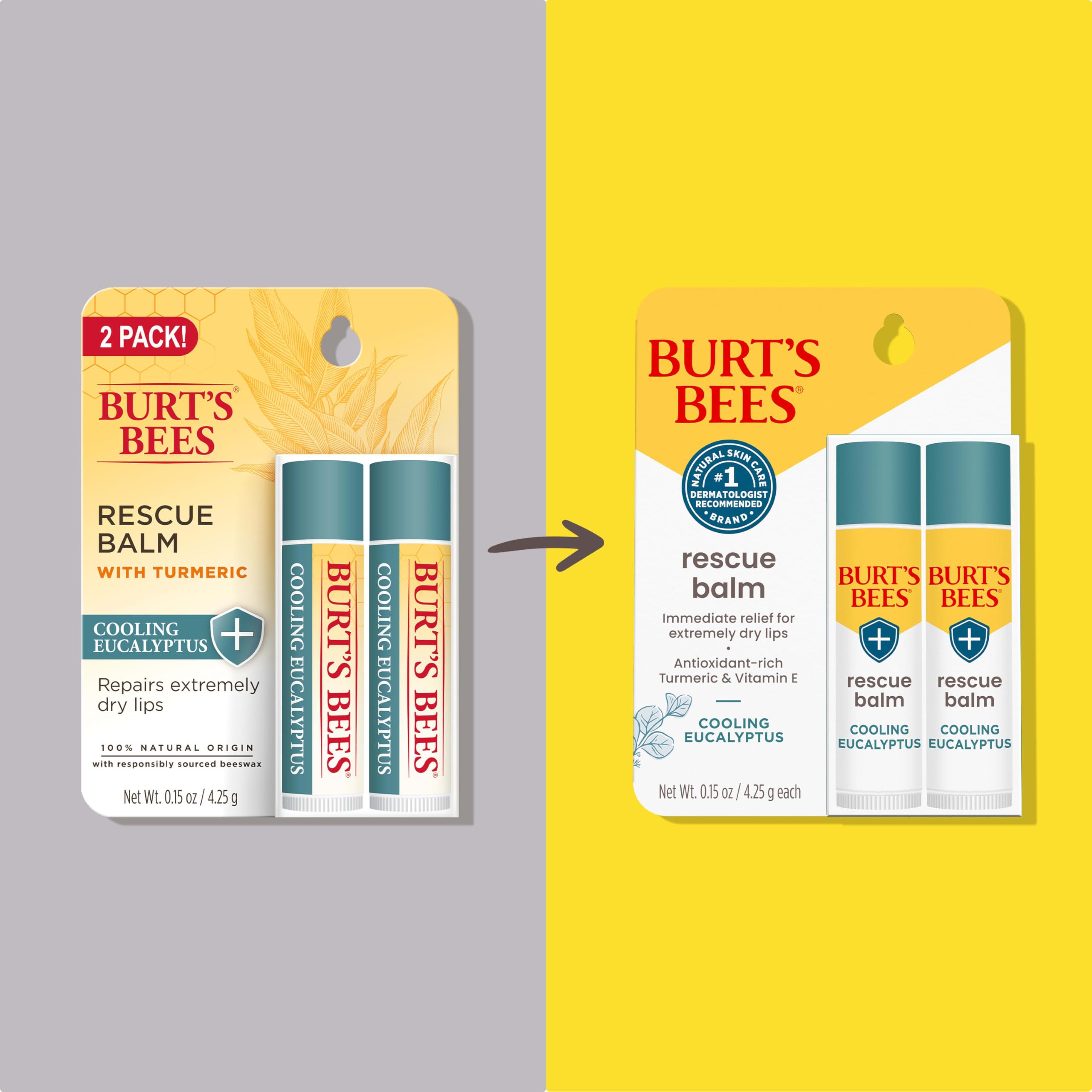 Burt's Bees close-up texture of balm highlighting rich, moisturizing finish