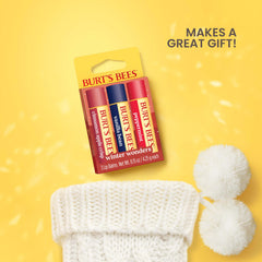 Burt's Bees texture closeup on balm surface highlighting smooth glide and beeswax
