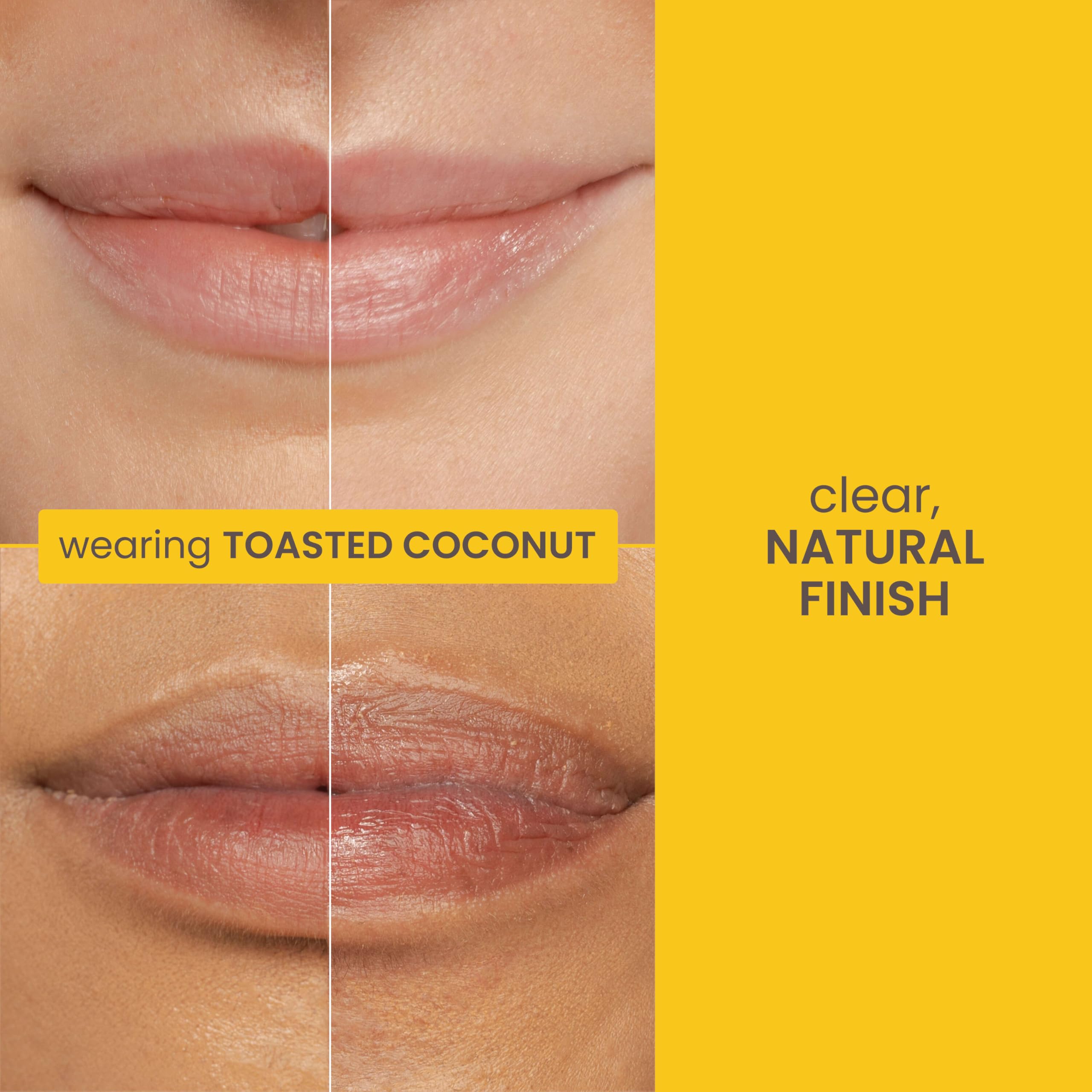 Burt's Bees lip milk applied on lips for smooth hydrated finish