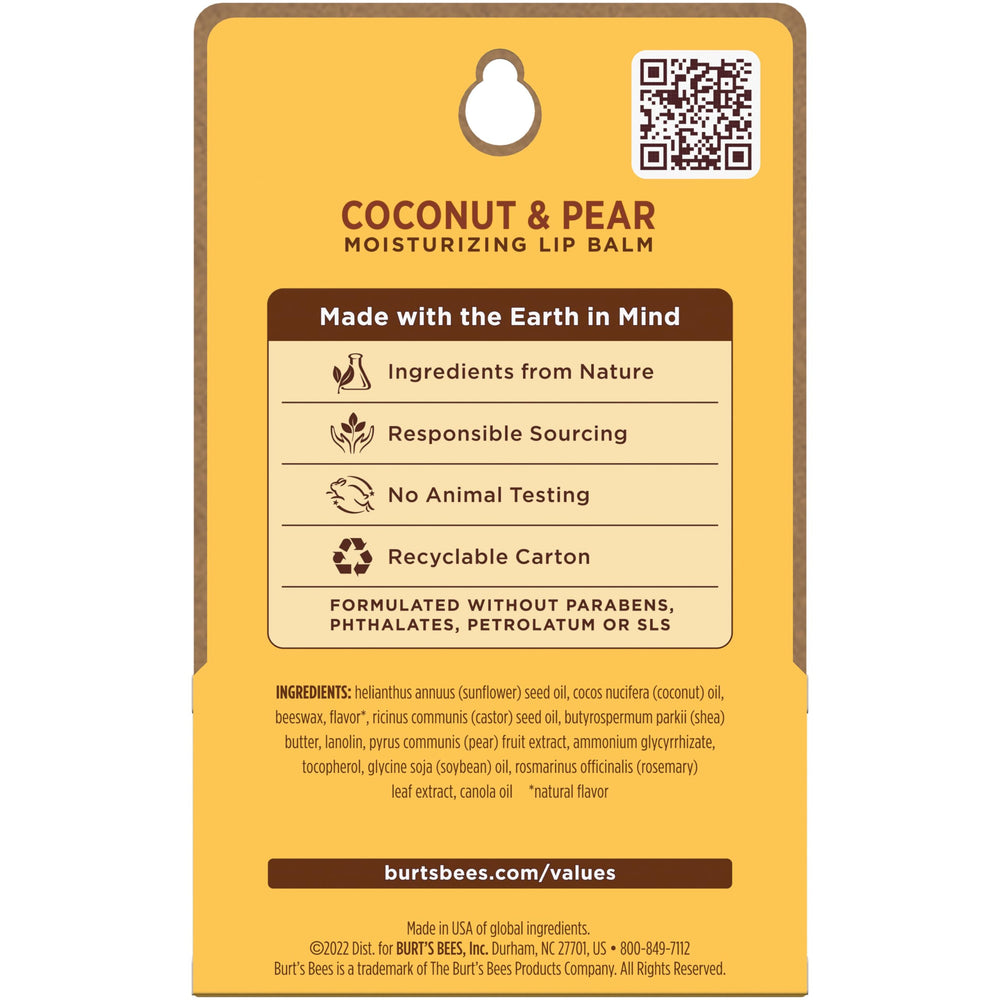 Burt's Bees two tubes flatlay illustrating value pack convenience