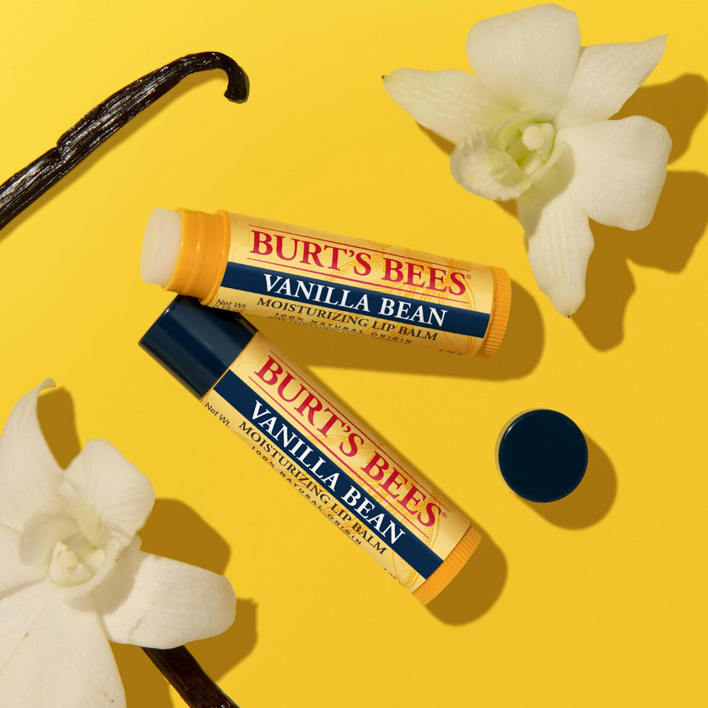 Burt's Bees label close-up showing ingredient transparency and clean formula benefits