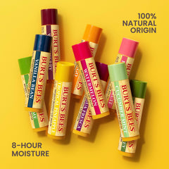 Burt's Bees vanilla bean tube label close-up emphasizing natural ingredients