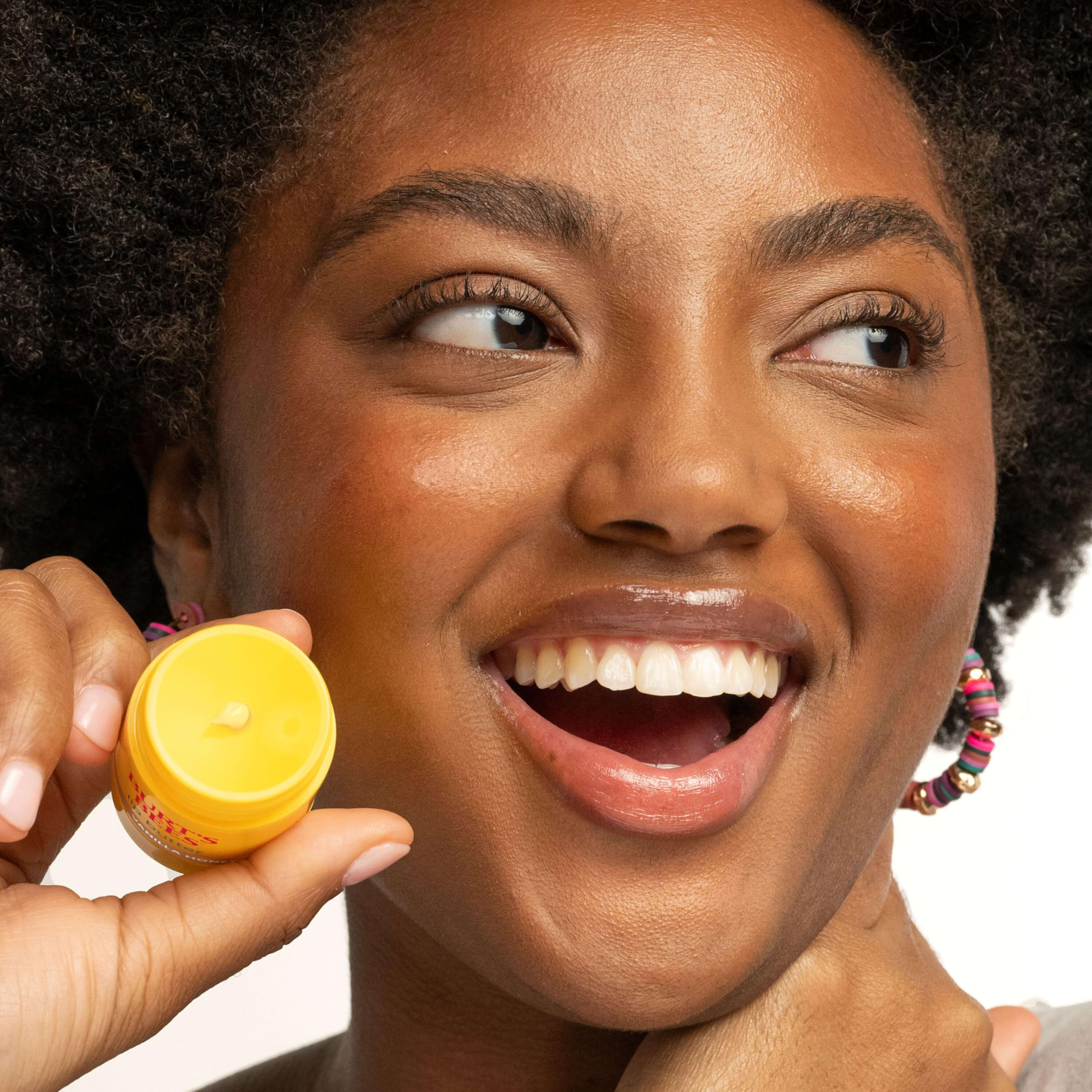 Burt's Bees vanilla honey visual evokes scent and comforting feel