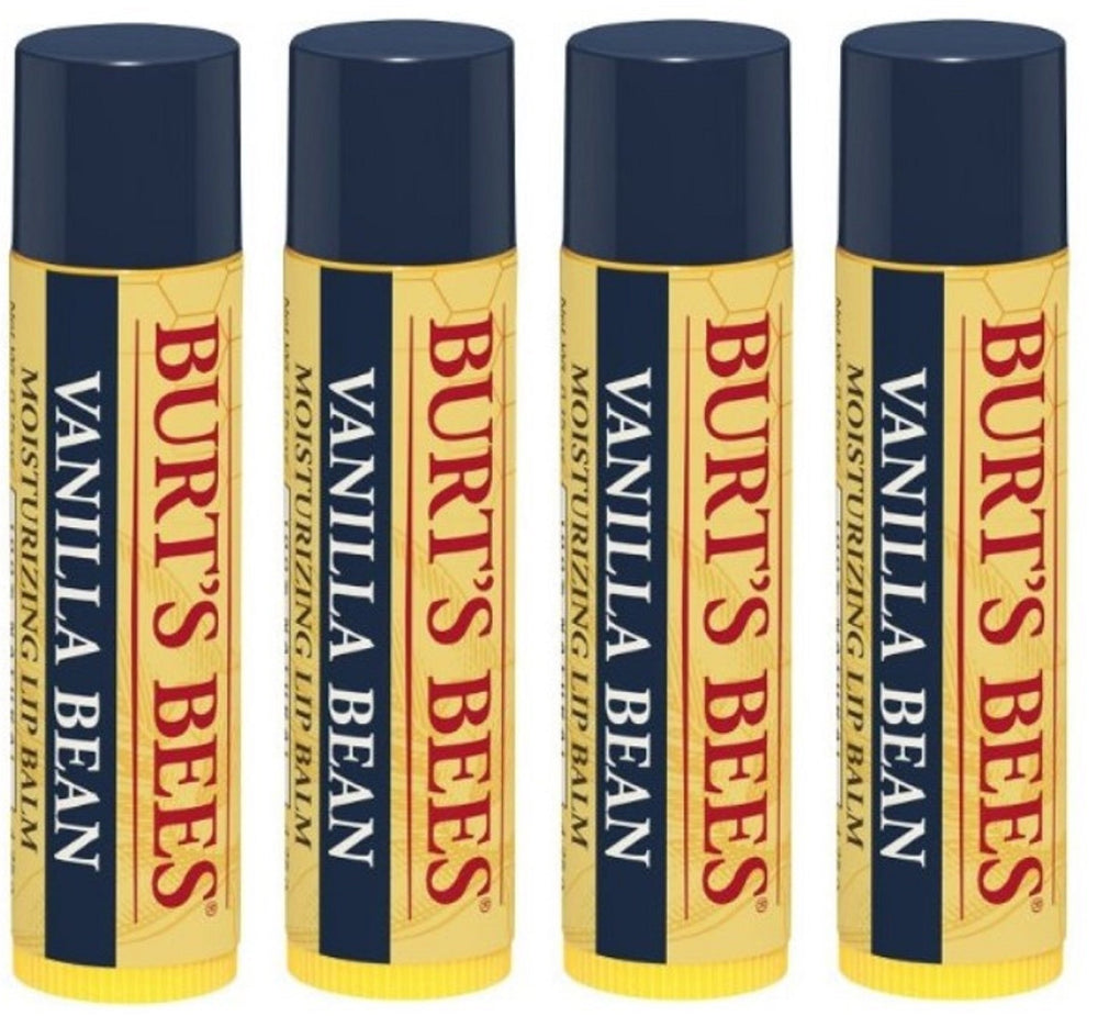 Burt's Bees lip balm texture close-up highlighting smooth beeswax formula for hydration