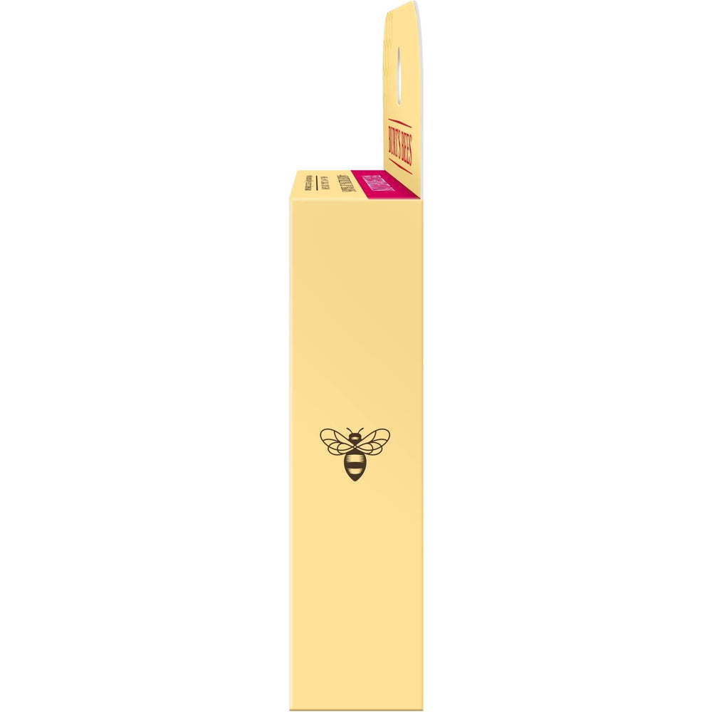 Burt's Bees tube on a wooden vanity demonstrating daily routine use