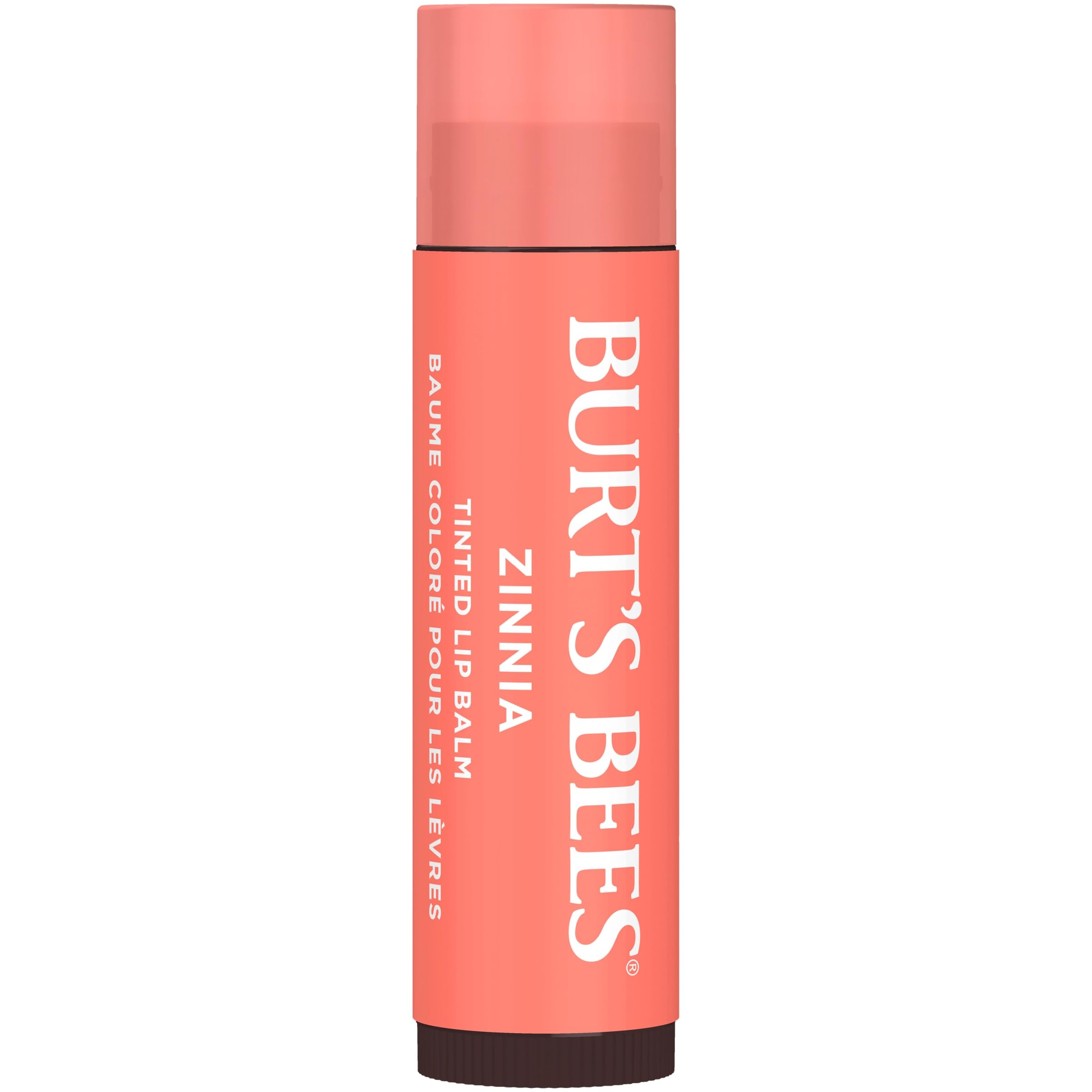 Burt's Bees open twist tube with visible balm ready for quick application