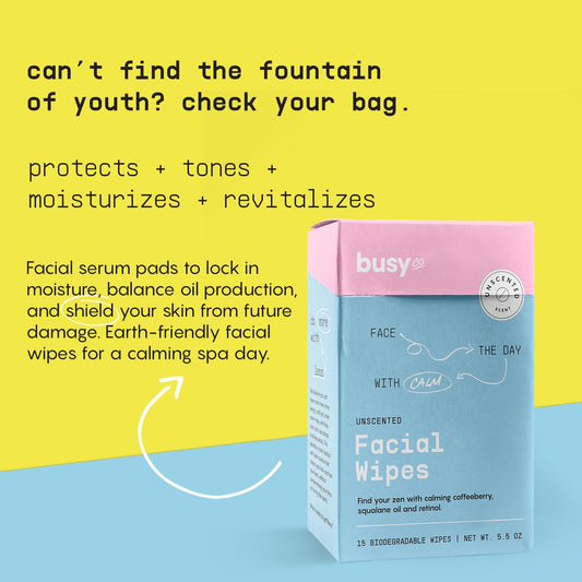 BUSYCO close-up of wipe texture highlighting gentle exfoliation benefit