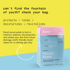 BUSYCO close-up of wipe texture highlighting gentle exfoliation benefit