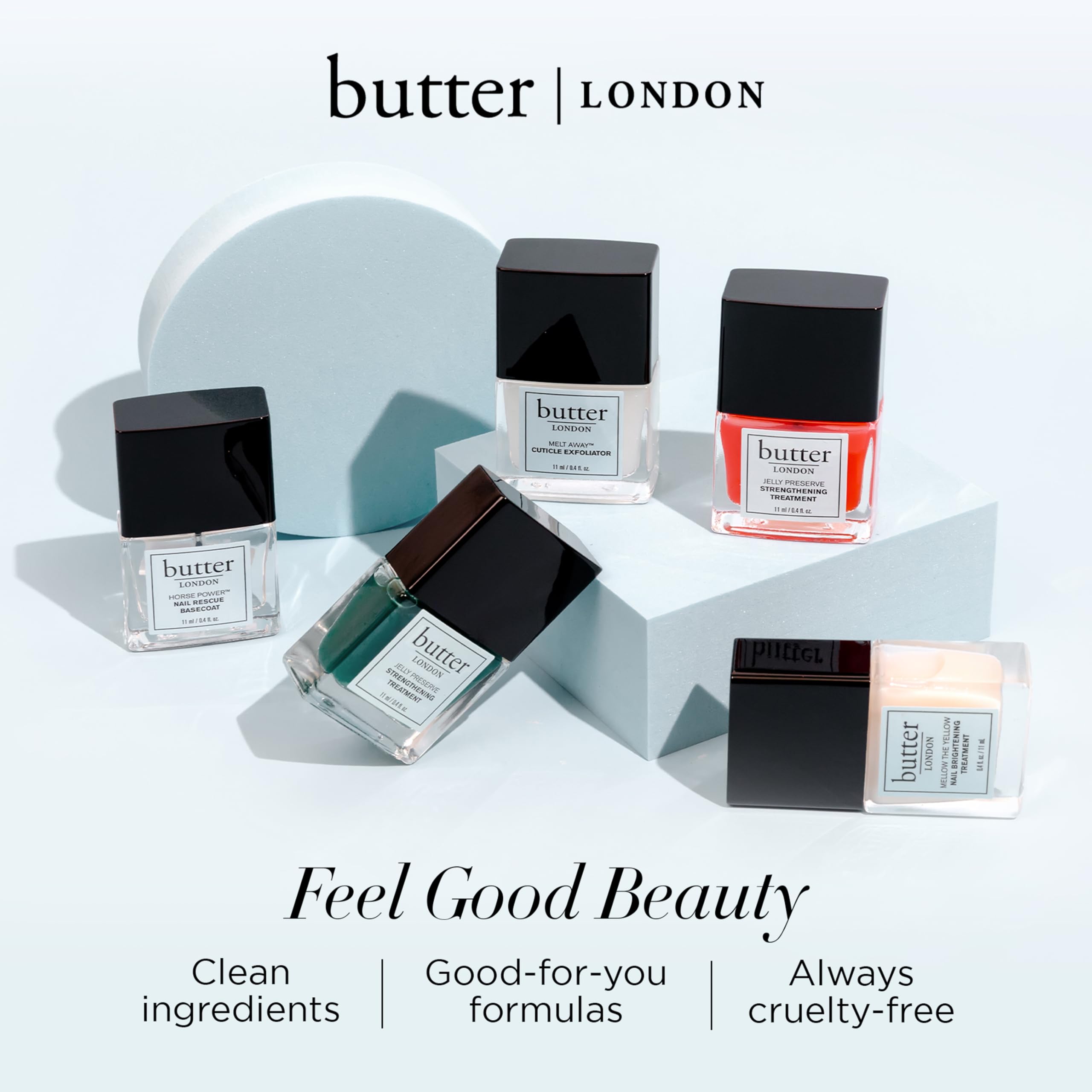 butter LONDON pad removing glitter polish demonstrating effective removal