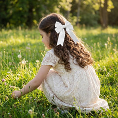 BuyaCraft on child ponytail showing tidy hold and comfortable wear