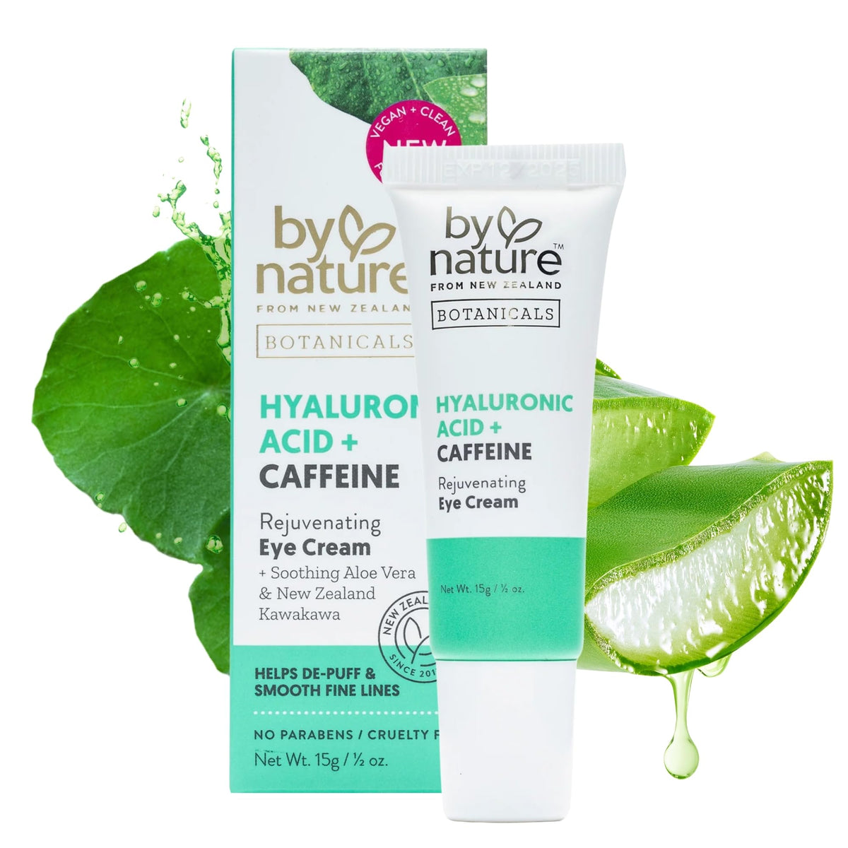 By Nature eye cream front packaging shows clean design and benefits