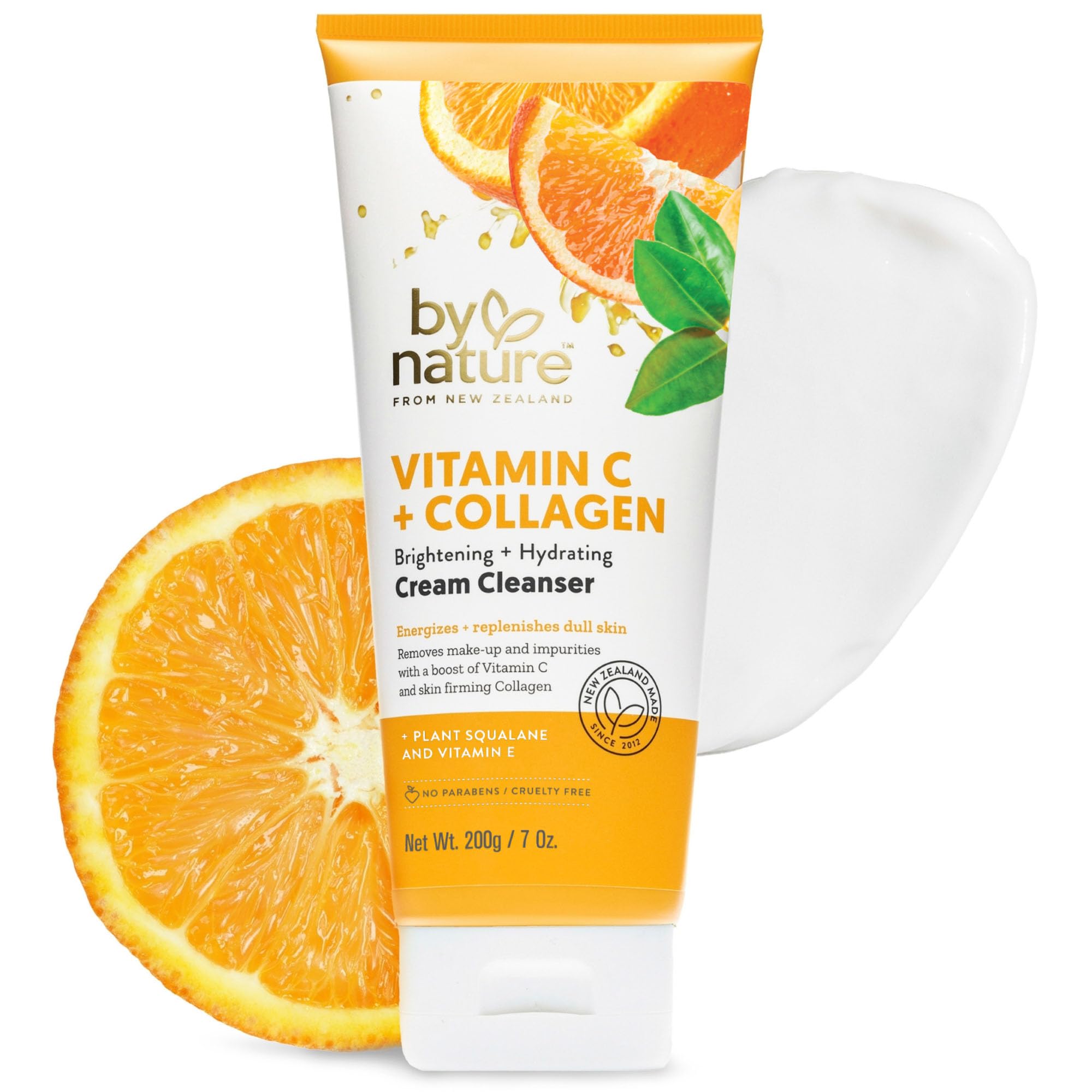 By Nature front bottle view showing cleanser and easy application benefit