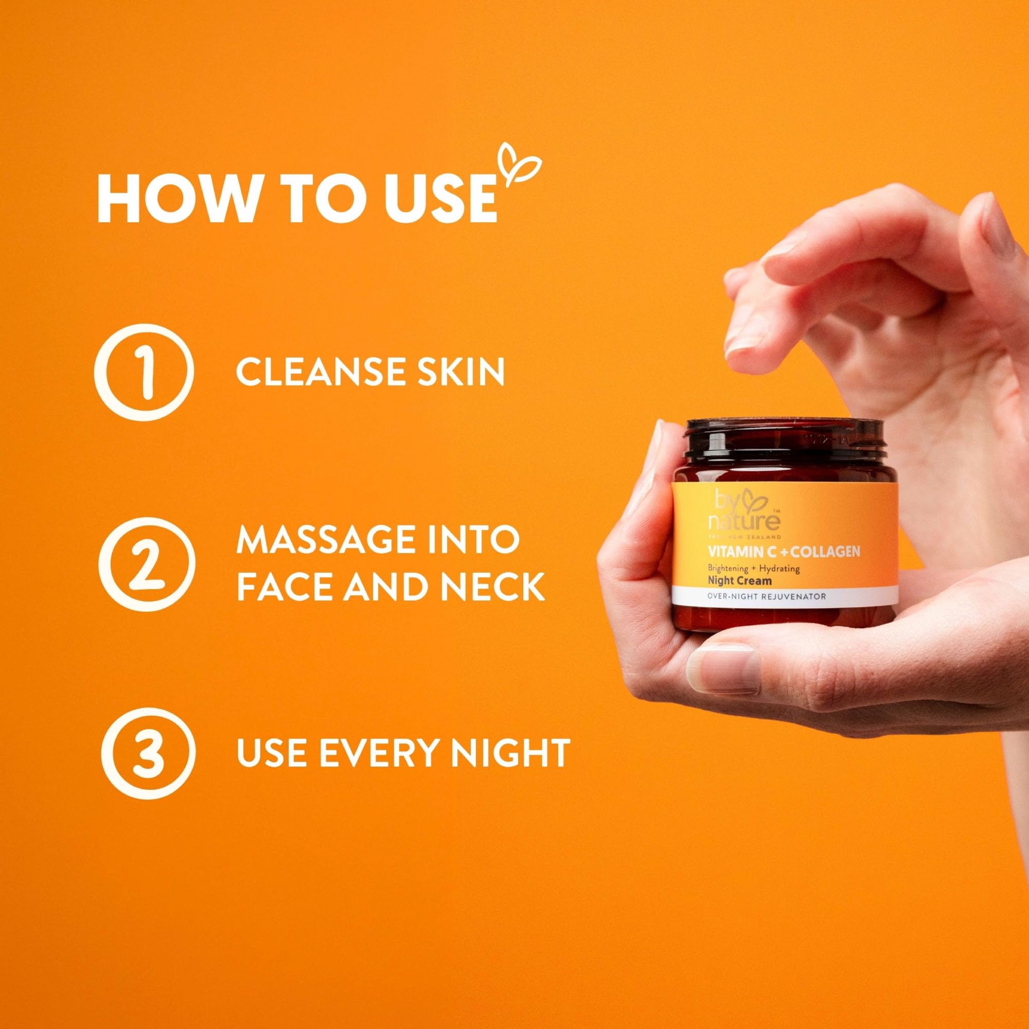 By Nature ingredient droplet highlighting Vitamin C for brighter-looking skin