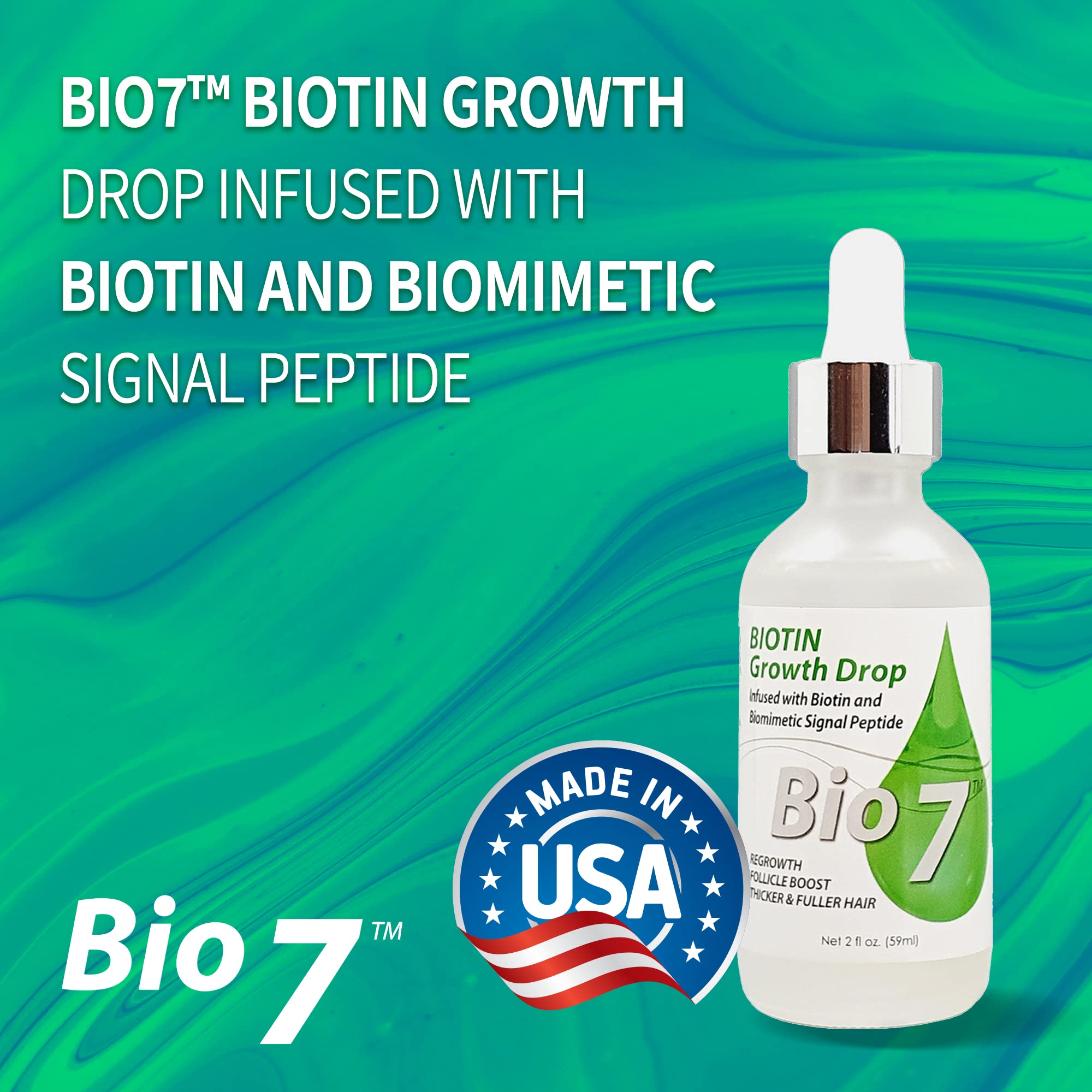 By Natures BIO7 bottle next to ruler for size comparison, 2 fl oz travel-friendly benefit