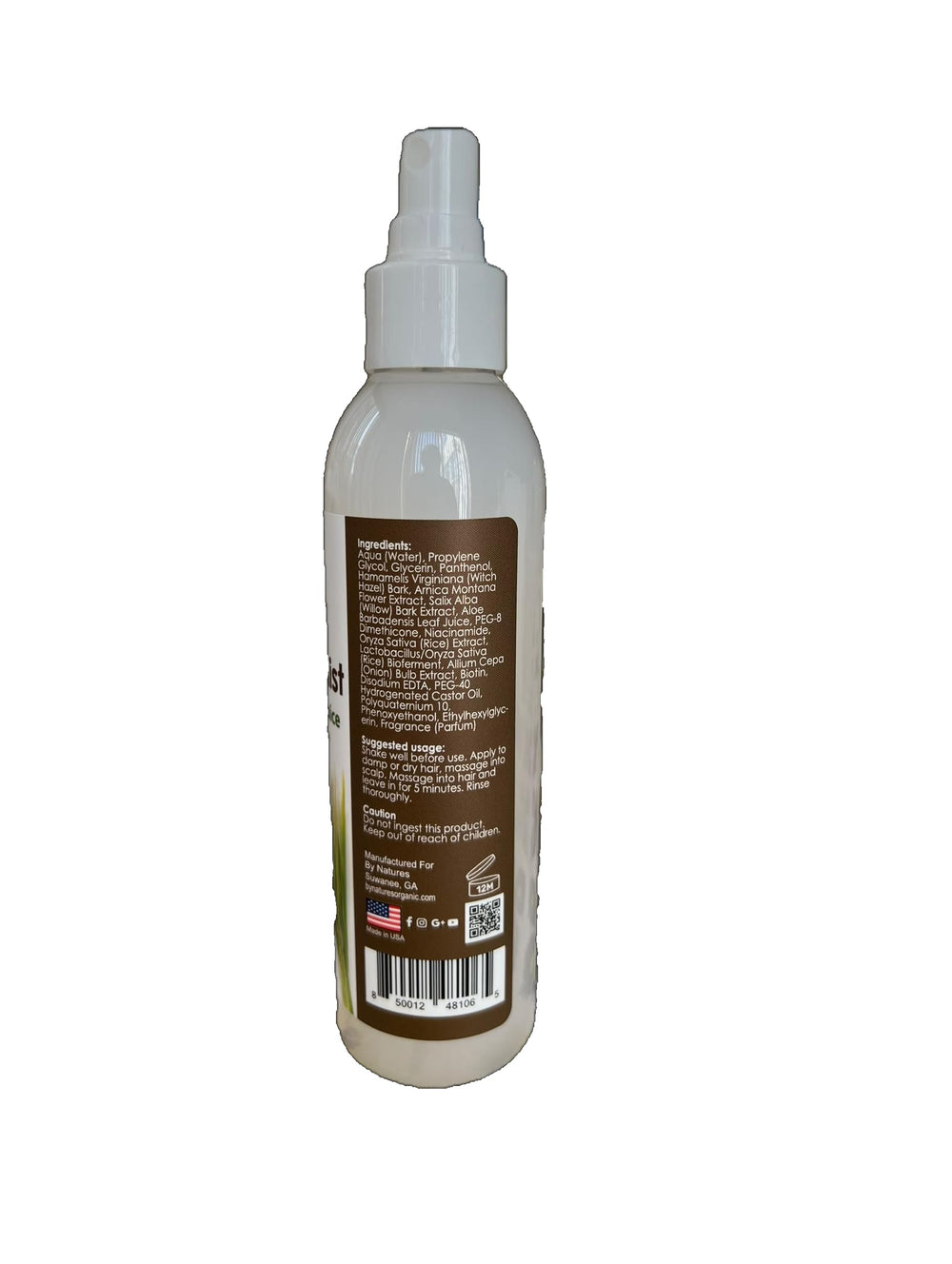 By Natures bottle held in hand to show 6 fl oz scale and travel-friendly benefit