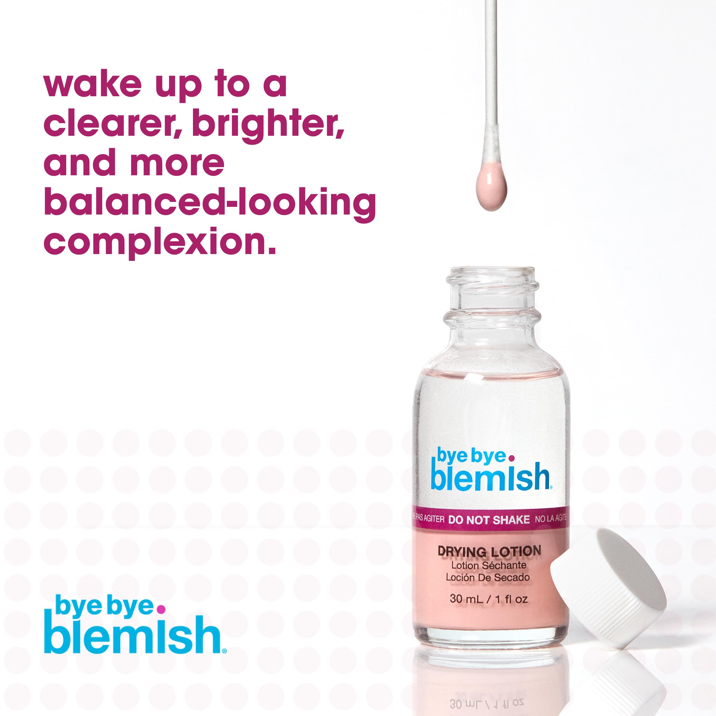 Bye Bye Blemish application on cheek demonstrating targeted overnight treatment