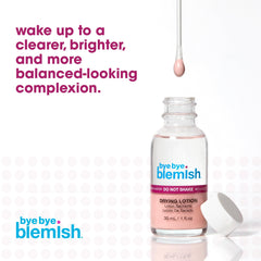Bye Bye Blemish application on cheek demonstrating targeted overnight treatment
